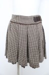 画像1: axes femme POETIQUE / バックル使いチェック柄キュロットスカート  茶 Y-26-02-09-153-AX-PA-SZ-ZT027 (1)