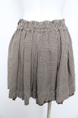 画像2: axes femme POETIQUE / バックル使いチェック柄キュロットスカート  茶 Y-26-02-09-153-AX-PA-SZ-ZT027 (2)