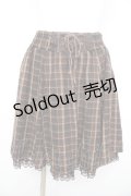 axes femme / チェックスカート  茶 Y-26-02-09-154-AX-SK-SZ-ZY