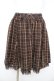 画像1: axes femme / チェックスカート  茶 Y-26-02-09-154-AX-SK-SZ-ZY (1)