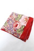 INGEBORG / ペイズリー柄ローズ大判ストール  赤 Y-26-02-09-019-LO-ZA-SZ-ZY