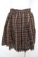画像2: axes femme / チェックスカート  茶 Y-26-02-09-154-AX-SK-SZ-ZY (2)