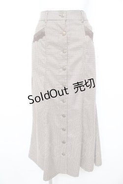 画像1: axes femme / センターボタンマーメイドスカート  ブラウン Y-26-02-09-156-AX-PA-SZ-ZT147