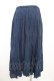 画像2: axes femme / インド綿テイアードスカート  紺 Y-26-02-09-157-AX-SK-SZ-ZY (2)