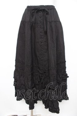 画像1: PINK HOUSE / ローンフリルスカート F 黒 Y-26-02-09-158-LO-SK-SZ-ZY