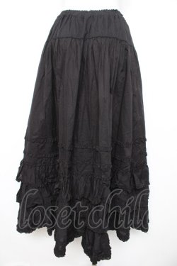 画像2: PINK HOUSE / ローンフリルスカート F 黒 Y-26-02-09-158-LO-SK-SZ-ZY