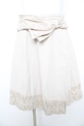axes femme / レースリボンラップ風スカート M ベージュ Y-26-02-09-160-AX-SK-SZ-ZY