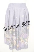 axes femme / 花プリントジャガードスカート M ラベンダー Y-26-02-09-162-AX-SK-SZ-ZS