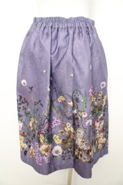 画像2: axes femme / 花プリントジャガードスカート M ラベンダー Y-26-02-09-162-AX-SK-SZ-ZY
