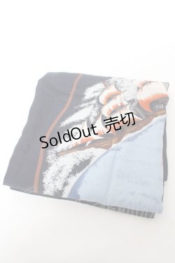 画像1: INGEBORG / 航海柄大判ストール  ブルー Y-26-02-09-021-LO-ZA-SZ-ZY