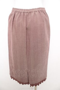 画像2: axes femme / 刺繍入りタイトスカート M ワイン Y-26-02-09-167-AX-SK-SZ-ZY