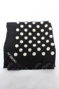INGEBORG / 水玉大判ストール  黒 Y-26-02-09-023-LO-ZA-SZ-ZY