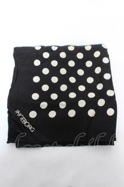 画像1: INGEBORG / 水玉大判ストール  黒 Y-26-02-09-023-LO-ZA-SZ-ZY