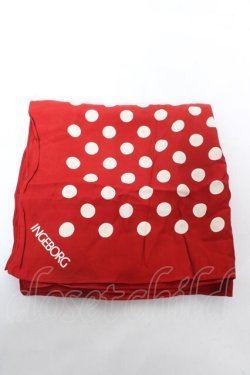 画像1: INGEBORG / 水玉大判ストール  赤 Y-26-02-09-024-LO-ZA-SZ-ZY