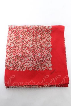 画像1: INGEBORG / ペイズリー柄大判ストール  赤 Y-26-02-09-025-LO-ZA-SZ-ZY