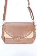axes femme / 切替フラップショルダーバッグ  茶 Y-26-02-09-028-AX-BG-SZ-ZY