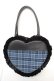 画像2: axes femme kawaii / タータンチェックハートバッグ  青 Y-26-02-09-033-AX-BG-SZ-ZY (2)