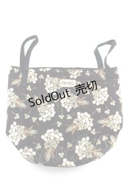 画像1: PINK HOUSE / シロツメクサ柄バケツバッグ  黒 Y-26-02-09-042-LO-BG-SZ-ZY