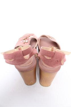 画像3: axes femme / バラ刺繍木底風サンダル L ピンク Y-26-02-09-044-AX-SH-SZ-ZY