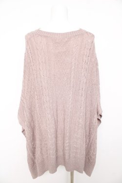 画像2: axes femme / 透かし編みニットポンチョ F ピンク Y-26-02-11-040-AX-TO-SZ-ZY