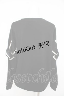 画像2: axes femme / 袖リボンカットソー  黒 Y-26-02-11-043-AX-TO-SZ-ZS