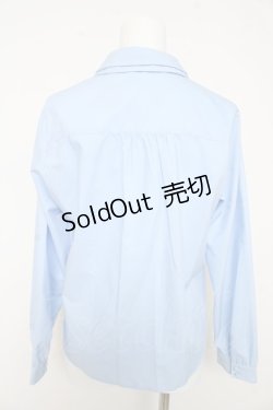 画像2: Fi.n.t / エッフェルトウロゴ刺繍ダブルカラーシャツ  サックス Y-26-02-11-047-CA-BL-SZ-ZY