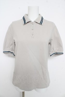 画像1: Fi.n.t / リボンタイツキラインイリポロシャツ  グレー Y-26-02-11-048-CA-TO-SZ-ZY