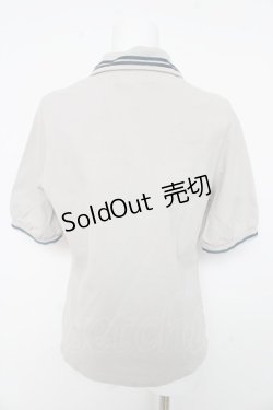 画像2: Fi.n.t / リボンタイツキラインイリポロシャツ  グレー Y-26-02-11-048-CA-TO-SZ-ZS