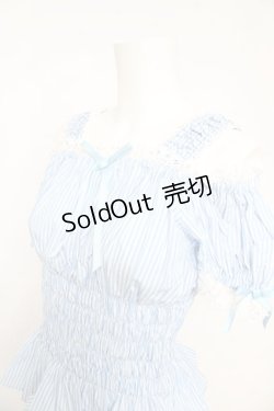 画像3: Angelic Pretty / Lovelyオフショルダーブラウス(ストライプ)  サックス Y-26-02-11-051-AP-BL-AS-ZY