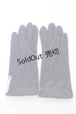 画像2: axes femme / バラリボン手袋  紺 Y-26-02-11-008-AX-ZA-SZ-ZY
