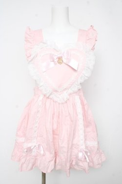 画像1: BABY, THE STARS SHINE BRIGHT / ハートエプロン  ピンク Y-26-02-11-055-BA-OP-SZ-ZY