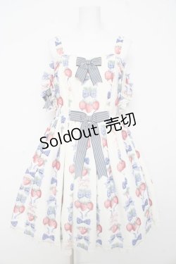 画像1: Angelic Pretty / Strawberry Dollジャンパースカートset  アイボリー Y-26-02-11-056-AP-OP-AS-ZY