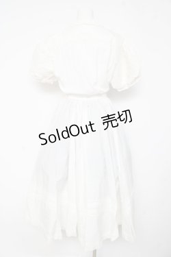 画像2: INGEBORG / ベルト付ロングフレアワンピース  白 Y-26-02-11-058-LO-OP-SZ-ZY