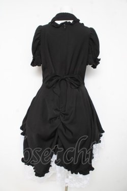 画像2: MABLE / 別衿・姫袖付きドレスワンピース  黒×白 Y-26-02-11-059-GO-OP-SZ-ZY