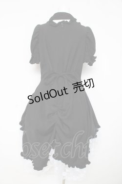 画像2: MARBLE / 別衿・姫袖付きドレスワンピース  黒×白 Y-26-02-11-059-GO-OP-SZ-ZY