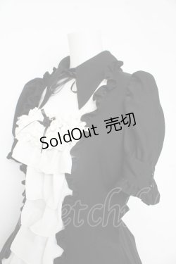 画像3: MARBLE / 別衿・姫袖付きドレスワンピース  黒×白 Y-26-02-11-059-GO-OP-SZ-ZY