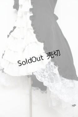 画像4: MARBLE / 別衿・姫袖付きドレスワンピース  黒×白 Y-26-02-11-059-GO-OP-SZ-ZY