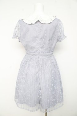 画像2: Ank Rouge / プリーツレースワンピース M ブルー Y-26-02-11-062-CA-OP-SZ-ZY