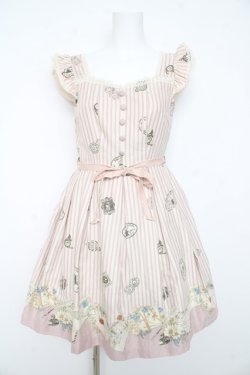 画像1: Secret Honey / レター柄ストライプワンピース 2 ピンク Y-26-02-11-063-CA-OP-SZ-ZY