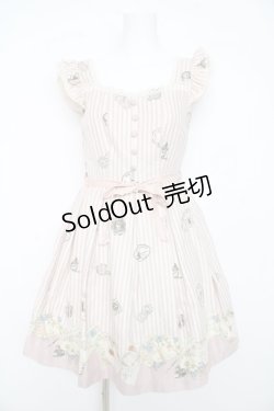 画像1: Secret Honey / レター柄ストライプワンピース 2 ピンク Y-26-02-11-063-CA-OP-SZ-ZY