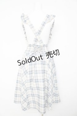 画像2: axes femme POETIQUE / フリルサス付きハイウエストスカート  サックス Y-26-02-11-064-AX-SK-SZ-ZY