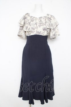 画像1: axes femme / 切替ワンピース  紺 Y-26-02-11-065-AX-OP-SZ-ZY