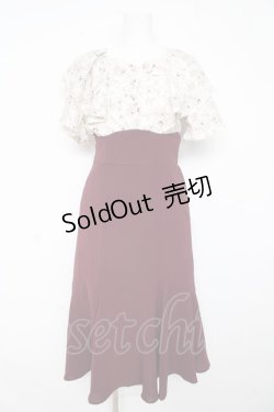 画像1: axes femme / 切替ワンピース  ワイン Y-26-02-11-066-AX-OP-SZ-ZS