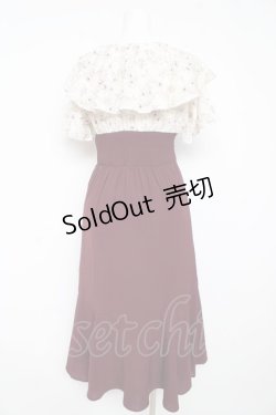 画像2: axes femme / 切替ワンピース  ワイン Y-26-02-11-066-AX-OP-SZ-ZS