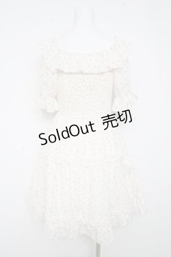 画像2: axes femme POETIQUE / ギャザーフリルワンピース  白 Y-26-02-11-067-AX-OP-SZ-ZY