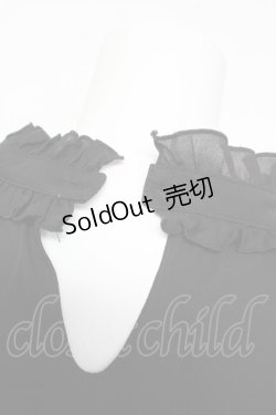 画像3: axes femme / カメオ付フレア袖ワンピース  黒 Y-26-02-11-068-AX-OP-SZ-ZS