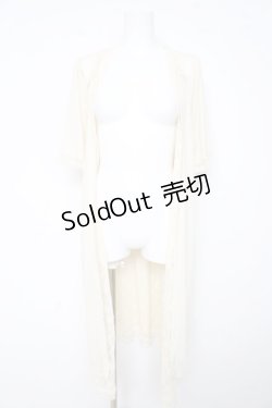 画像1: axes femme / ロングジレ付きカーディガン M 生成り Y-26-02-11-069-AX-TO-SZ-ZI