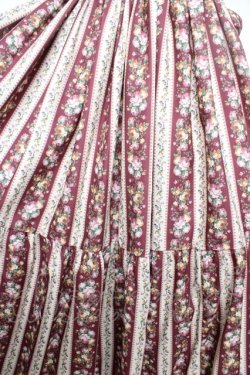 画像4: axes femme kawaii / ストライプローズ柄ジャンスカ M ワイン Y-26-02-11-074-AX-OP-SZ-ZY