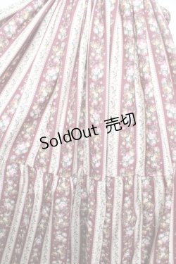 画像4: axes femme kawaii / ストライプローズ柄ジャンスカ M ワイン Y-26-02-11-074-AX-OP-SZ-ZY