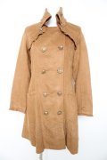 axes femme POETIQUE / 刺繍入スエードトレンチコート M キャメル Y-26-02-11-082-AX-CO-SZ-ZY